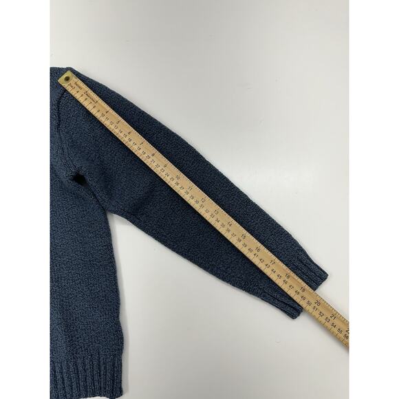 Carolyn Taylor Womens Sweater Size Small Blue Fuzzy Long Sleeve V-Neck - Picture 9 of 11